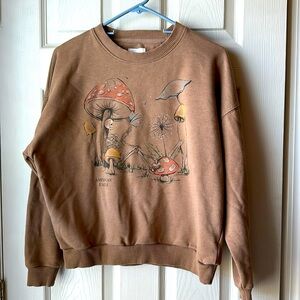American Eagle Brown Graphic Sweatshirt